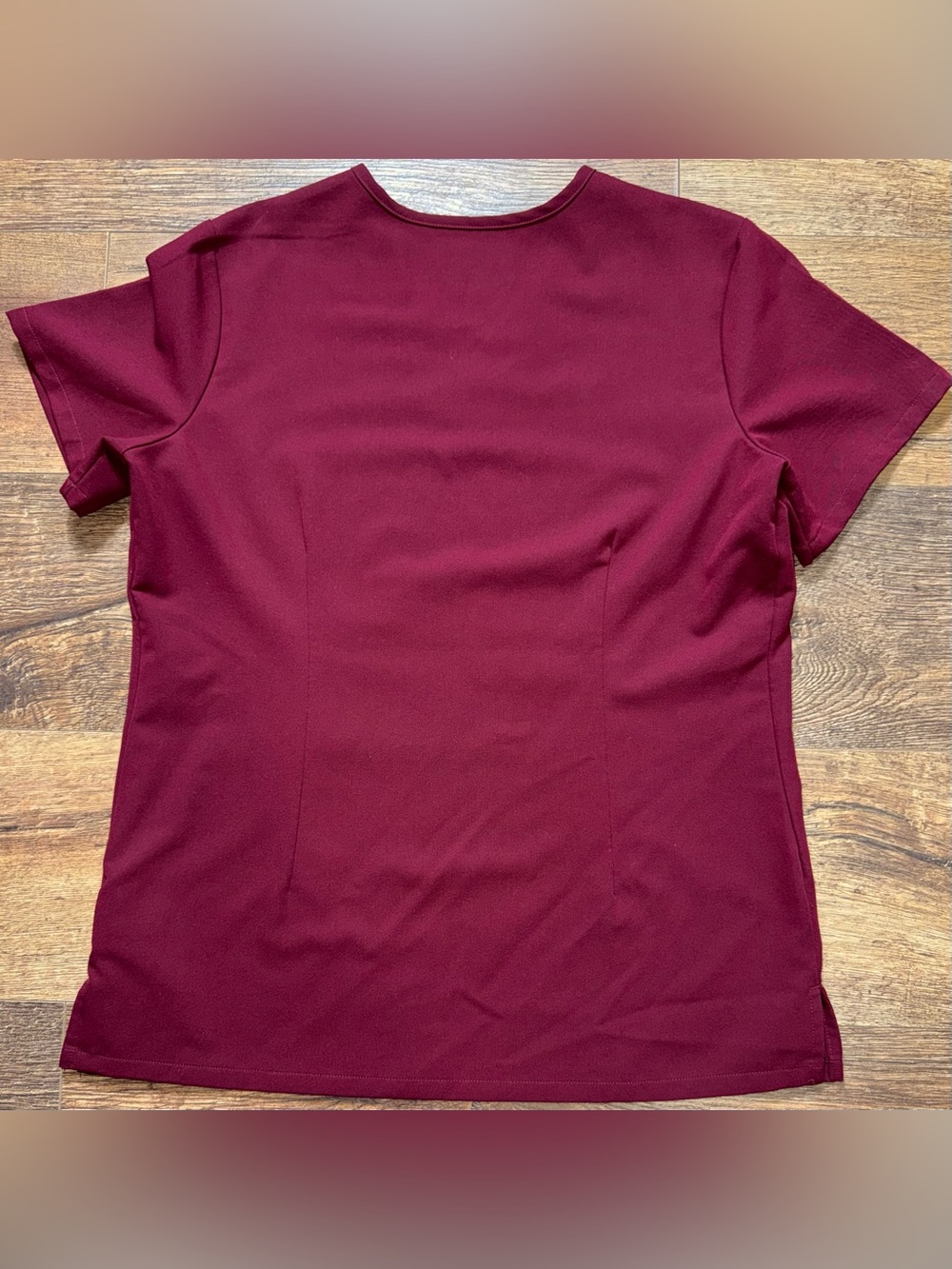 FIGS Women’s Burgundy Scrub Top (ONLY) Small V-neck Technical Collection - Picture 3 of 4